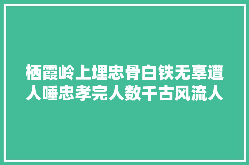 栖霞岭上埋忠骨白铁无辜遭人唾忠孝完人数千古风流人物