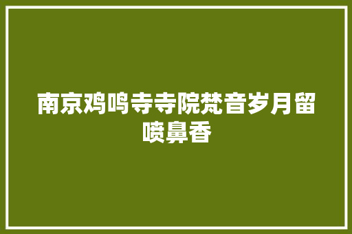 南京鸡鸣寺寺院梵音岁月留喷鼻香