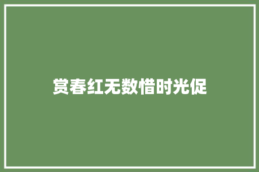 赏春红无数惜时光促