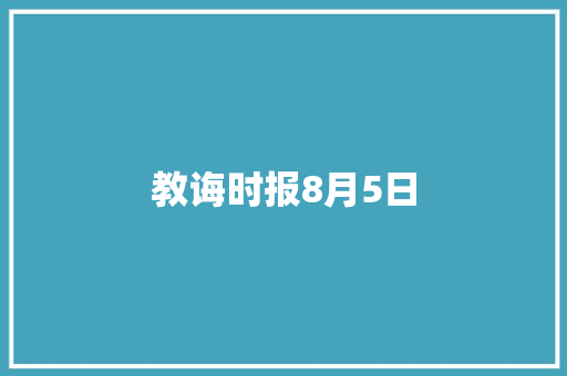 教诲时报8月5日