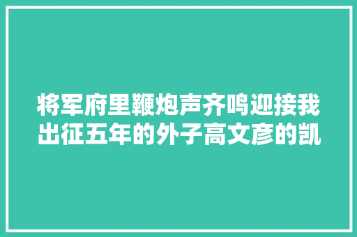 将军府里鞭炮声齐鸣迎接我出征五年的外子高文彦的凯旋