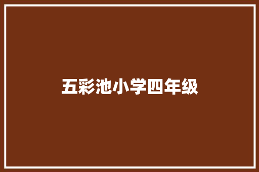 五彩池小学四年级