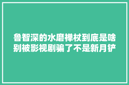 鲁智深的水磨禅杖到底是啥别被影视剧骗了不是新月铲
