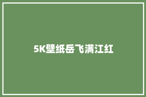 5K壁纸岳飞满江红