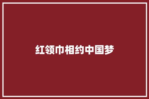 红领巾相约中国梦