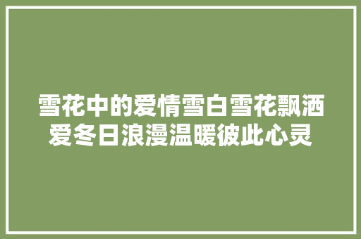 雪花中的爱情雪白雪花飘洒爱冬日浪漫温暖彼此心灵