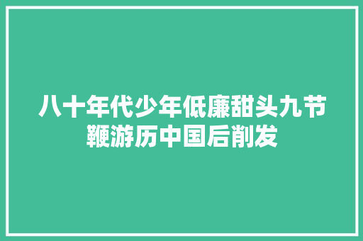 八十年代少年低廉甜头九节鞭游历中国后削发