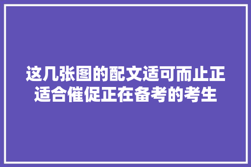 这几张图的配文适可而止正适合催促正在备考的考生