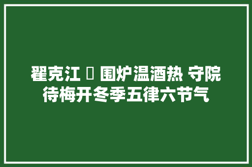 翟克江 ​ 围炉温酒热 守院待梅开冬季五律六节气