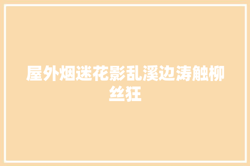 屋外烟迷花影乱溪边涛触柳丝狂