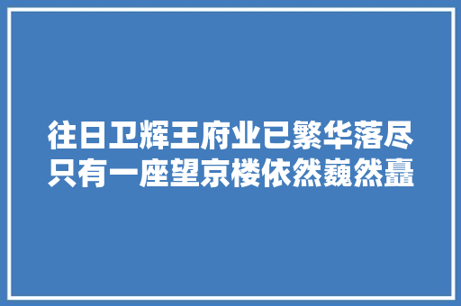 往日卫辉王府业已繁华落尽只有一座望京楼依然巍然矗立
