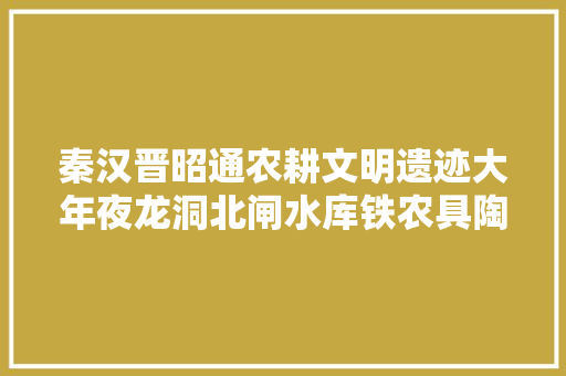 秦汉晋昭通农耕文明遗迹大年夜龙洞北闸水库铁农具陶水田