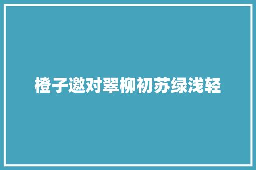橙子邀对翠柳初苏绿浅轻