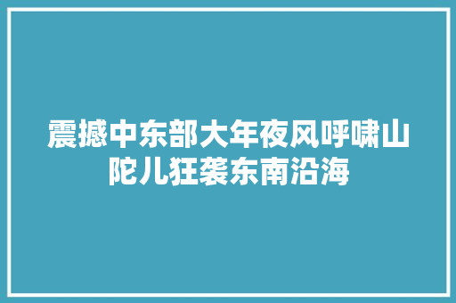 震撼中东部大年夜风呼啸山陀儿狂袭东南沿海
