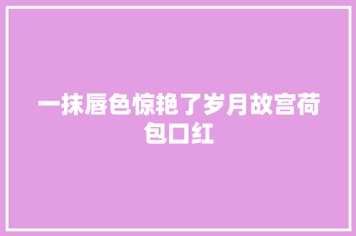 一抹唇色惊艳了岁月故宫荷包口红