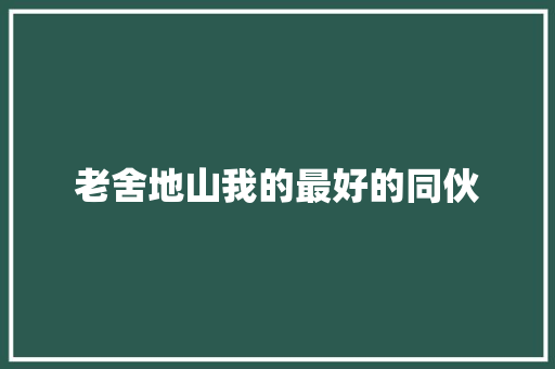 老舍地山我的最好的同伙