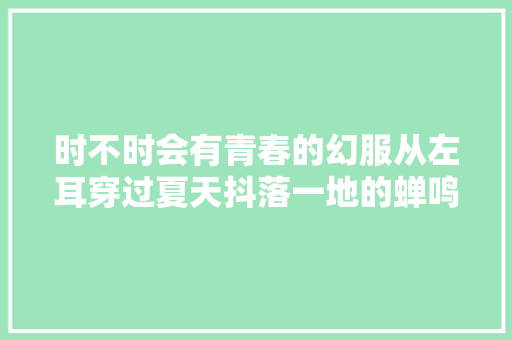 时不时会有青春的幻服从左耳穿过夏天抖落一地的蝉鸣纪念梦