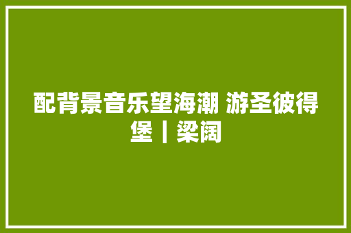 配背景音乐望海潮 游圣彼得堡｜梁阔