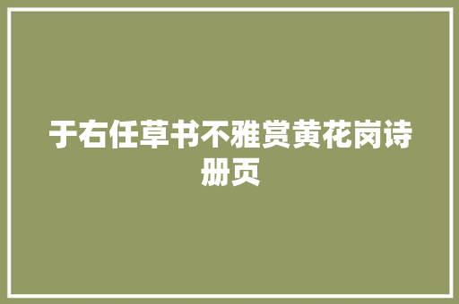 于右任草书不雅赏黄花岗诗册页
