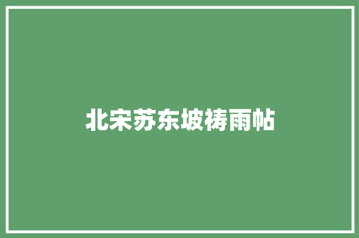 北宋苏东坡祷雨帖