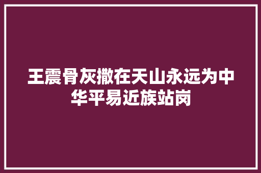 王震骨灰撒在天山永远为中华平易近族站岗
